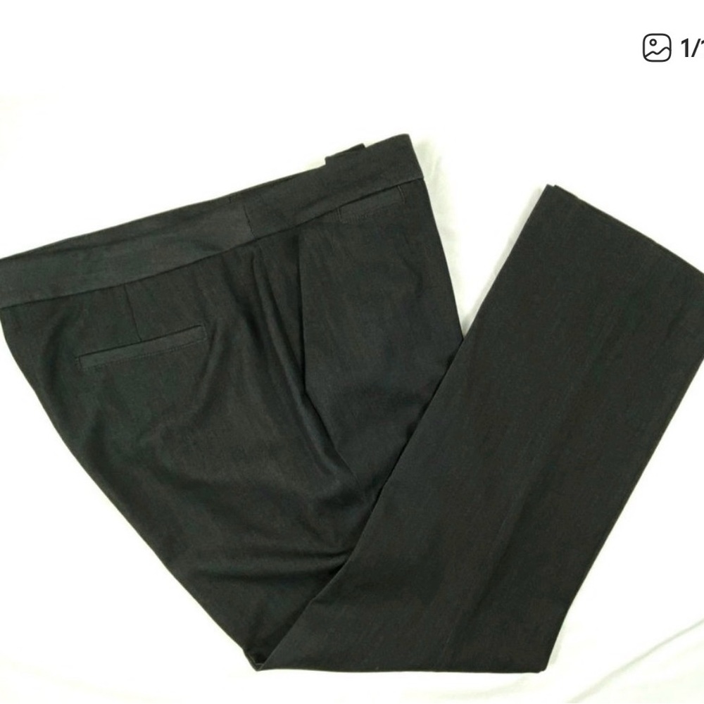 Tahari Arthur S. Levine Trousers 14P Straight Leg Dress Pants Charcoal Gray